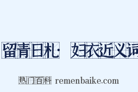留青日札·妇衣近义词是什么意思的图片